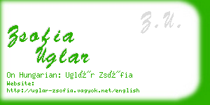 zsofia uglar business card